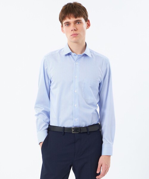 MACKINTOSH PHILOSOPHY(マッキントッシュ フィロソフィー)の「オックス/ストライプ/チェック/セミワイドシャツ(シャツ/ブラウス・メンズ・ライトブルー/ブルー系その他3/ブルー/ホワイト・40/38)」の1枚目の写真
