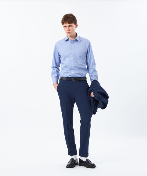 MACKINTOSH PHILOSOPHY(マッキントッシュ フィロソフィー)の「オックス/ストライプ/チェック/セミワイドシャツ(シャツ/ブラウス・メンズ・ライトブルー/ブルー系その他3/ブルー/ホワイト・40/38)」の8枚目の写真