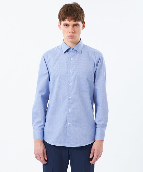 MACKINTOSH PHILOSOPHY(マッキントッシュ フィロソフィー)の「オックス/ストライプ/チェック/セミワイドシャツ(シャツ/ブラウス・メンズ・ライトブルー/ブルー系その他3/ブルー/ホワイト・40/38)」の9枚目の写真