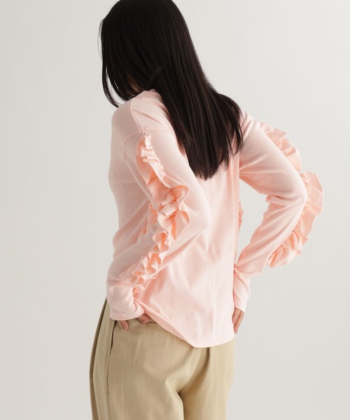 studio CLIP（スタディオクリップ）の「【daily CLIP】フリフリロンT（Tシャツ/カットソー・レディース・ホワイト/ピンク/チャコール・FREE）」の18枚目の写真