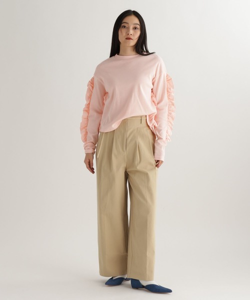 studio CLIP（スタディオクリップ）の「【daily CLIP】フリフリロンT（Tシャツ/カットソー・レディース・ホワイト/ピンク/チャコール・FREE）」の19枚目の写真