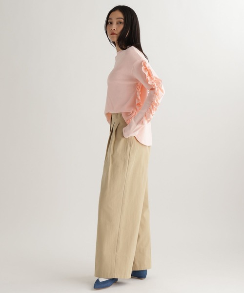 studio CLIP（スタディオクリップ）の「【daily CLIP】フリフリロンT（Tシャツ/カットソー・レディース・ホワイト/ピンク/チャコール・FREE）」の20枚目の写真