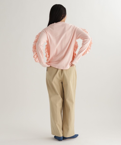 studio CLIP（スタディオクリップ）の「【daily CLIP】フリフリロンT（Tシャツ/カットソー・レディース・ホワイト/ピンク/チャコール・FREE）」の21枚目の写真