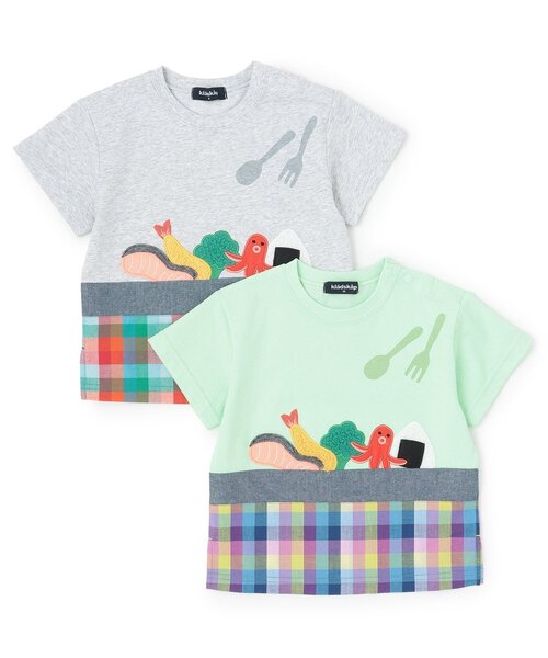 kladskap(クレードスコープ)の「お弁当半袖Tシャツ(Tシャツ/カットソー・キッズ・トップグレー/ライトグリーン・100cm/90cm/80cm/120cm/110cm)」の13枚目の写真