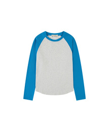 SITP5244 スリムラグラン配色Tシャツ_Blue