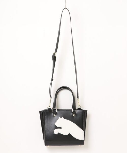 PUMA（プーマ）の「《PUMA》PUMA MINI ﾄｰﾄﾊﾞｯｸﾞ（トートバッグ・レディース・ピンク系/ピンク系その他/ブラック・フリー）」の2枚目の写真
