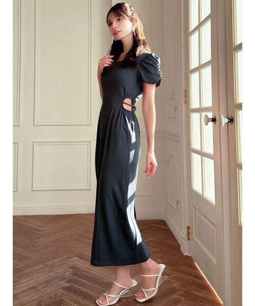 RESEXXY（リゼクシー）の「サイドオープンタイトワンピース（ワンピース・レディース・オレンジ/ネイビー/チャコールグレー・FREE）」の8枚目の写真