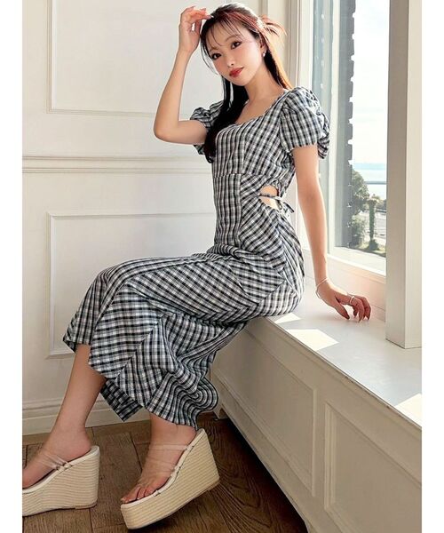 RESEXXY（リゼクシー）の「サイドオープンタイトワンピース（ワンピース・レディース・オレンジ/ネイビー/チャコールグレー・FREE）」の12枚目の写真