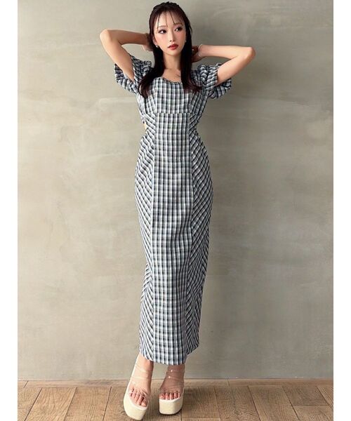 RESEXXY（リゼクシー）の「サイドオープンタイトワンピース（ワンピース・レディース・オレンジ/ネイビー/チャコールグレー・FREE）」の13枚目の写真