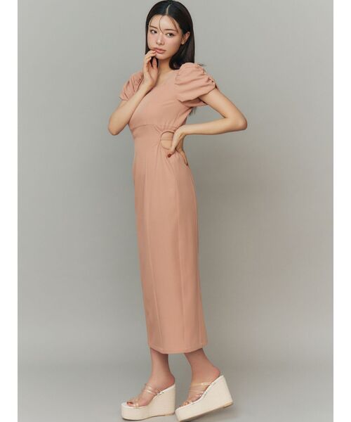 RESEXXY（リゼクシー）の「サイドオープンタイトワンピース（ワンピース・レディース・オレンジ/ネイビー/チャコールグレー・FREE）」の16枚目の写真