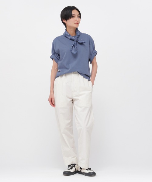 MHL.（エムエイチエル）の「CRISP COTTON CHAMBRAY（その他パンツ・レディース・アイボリー/オリーブ・1/0/3/2）」の5枚目の写真