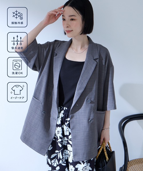 美品 プランテーション リネン 模紗織り ゆったりサイズ シャツジャケット 紺 104639979b_b_101_500.jpg