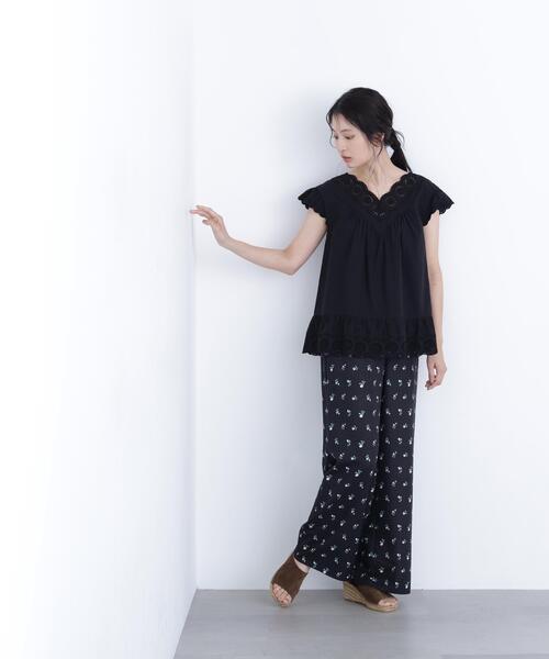N.（N. Natural Beauty Basic）（エヌエヌナチュラルビューティーベーシック）の「コットン刺繍ブラウス（シャツ/ブラウス・レディース・ブラック/オフホワイト/レッド/ピンク・ﾌﾘ-）」の12枚目の写真