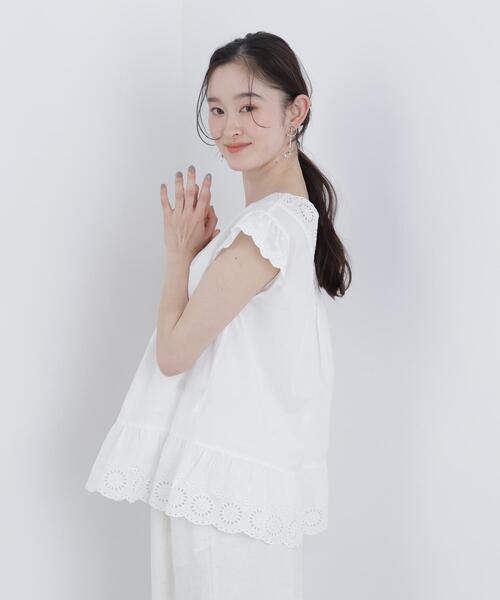 N.（N. Natural Beauty Basic）（エヌエヌナチュラルビューティーベーシック）の「コットン刺繍ブラウス（シャツ/ブラウス・レディース・ブラック/オフホワイト/レッド/ピンク・ﾌﾘ-）」の17枚目の写真