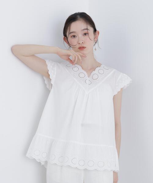 【超美品】FRAMeWORK コットン刺繍ブラウス コットン刺繍ブラウス（シャツ/ブラウス）｜N.（N. Natural Beauty