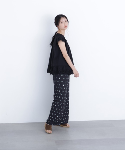 N.(N. Natural Beauty Basic)(エヌエヌナチュラルビューティーベーシック)の「コットン刺繍ブラウス(シャツ/ブラウス・レディース・ブラック/オフホワイト/レッド/ピンク・フリ-)」の20枚目の写真
