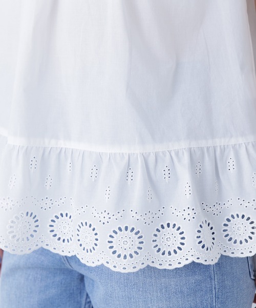 N.(N. Natural Beauty Basic)(エヌエヌナチュラルビューティーベーシック)の「コットン刺繍ブラウス(シャツ/ブラウス・レディース・ブラック/オフホワイト/レッド/ピンク・フリ-)」の18枚目の写真