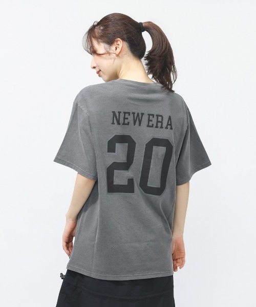 NEW ERA(ニューエラ)の「ニューエラ WS SS OS GARMENT DYE CT TEE CHA(Tシャツ/カットソー・レディース・チャコールグレー・M/S)」の2枚目の写真
