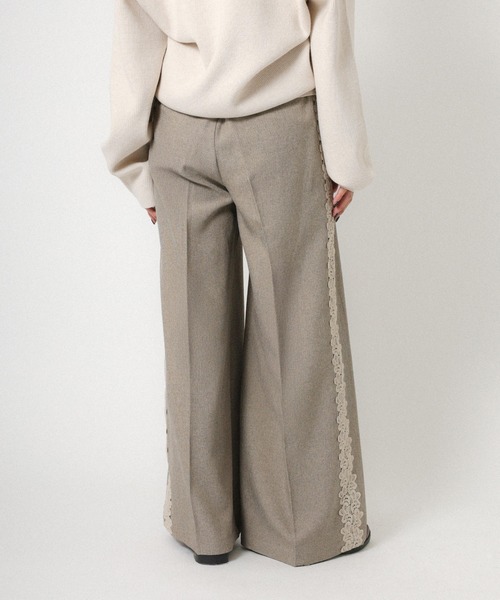 Floran（フローラン）の「ストレッチサイドレースパンツ（スラックス・レディース・ベージュ/グレー/ブラック・FREE）」の18枚目の写真