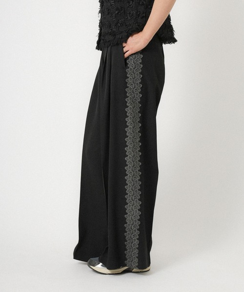 Floran（フローラン）の「ストレッチサイドレースパンツ（スラックス・レディース・ベージュ/グレー/ブラック・FREE）」の9枚目の写真