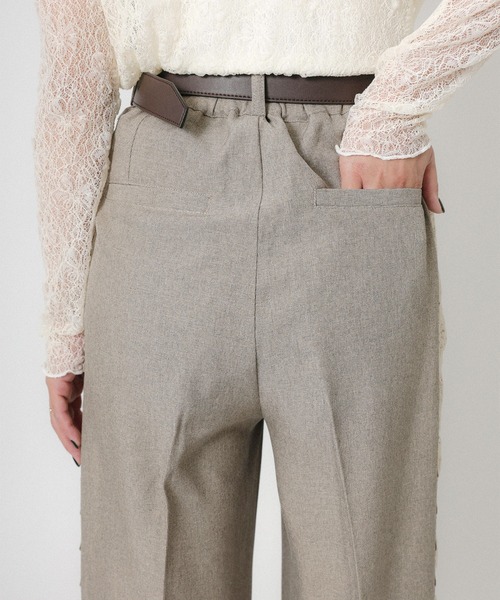 Floran（フローラン）の「ストレッチサイドレースパンツ（スラックス・レディース・ベージュ/グレー/ブラック・FREE）」の5枚目の写真