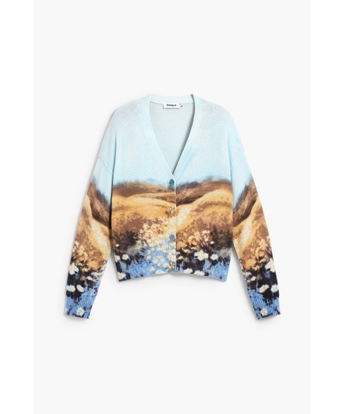 Desigual(デシグアル)の「風景画プリントボタンカーディガン(カーディガン/ボレロ・レディース・ブルー・S/M/XS/L/XL)」の6枚目の写真