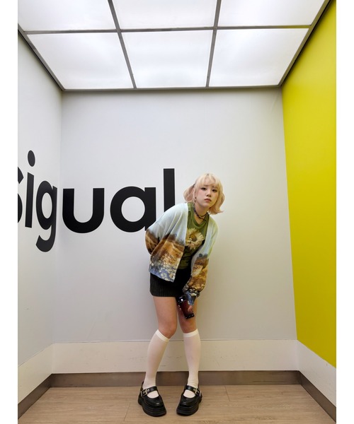 Desigual(デシグアル)の「風景画プリントボタンカーディガン(カーディガン/ボレロ・レディース・ブルー・S/M/XS/L/XL)」の3枚目の写真