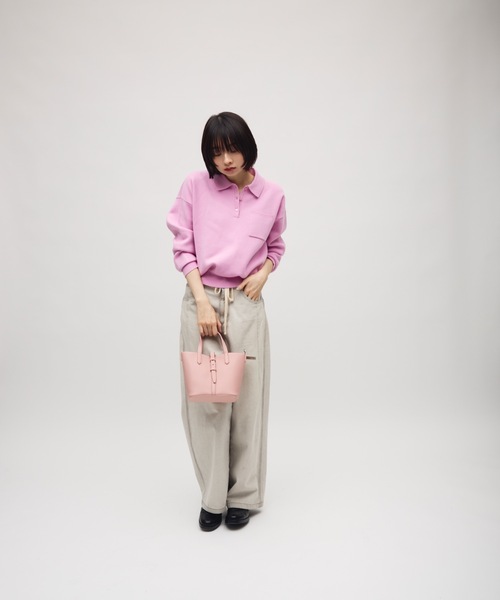 TONER（トナー）の「2WAYポーチ付きドローストリングバケットバッグ/ショルダーバッグ/ロゴプレート付き（ショルダーバッグ・レディース・ブラック/ピンク/レッド/ホワイト・FREE）」の10枚目の写真