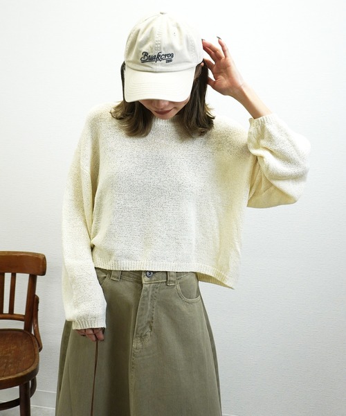 gossara(ゴサラ)の「シアーニットプルオーバー(ニット/セーター・レディース・アイボリー/ベージュ/ネイビー/ブラック・FREE)」の9枚目の写真