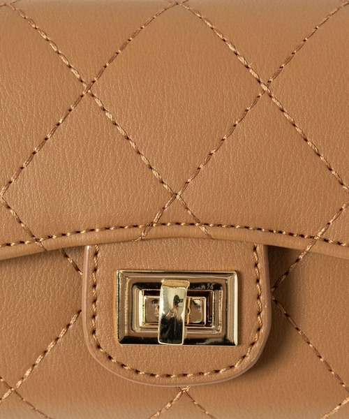 BARNYARDSTORM（バンヤードストーム）の「BARNYARDSTORM / キルティングチェーンミニバッグ（ショルダーバッグ・レディース・ブラック/ベージュ・FREE）」の18枚目の写真