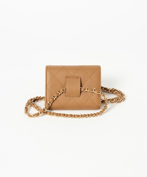 BARNYARDSTORM（バンヤードストーム）の「BARNYARDSTORM / キルティングチェーンミニバッグ（ショルダーバッグ・レディース・ブラック/ベージュ・FREE）」の10枚目の写真