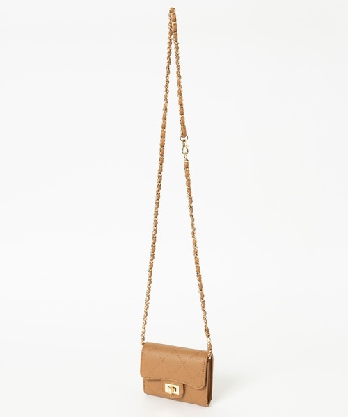 BARNYARDSTORM（バンヤードストーム）の「BARNYARDSTORM / キルティングチェーンミニバッグ（ショルダーバッグ・レディース・ブラック/ベージュ・FREE）」の12枚目の写真