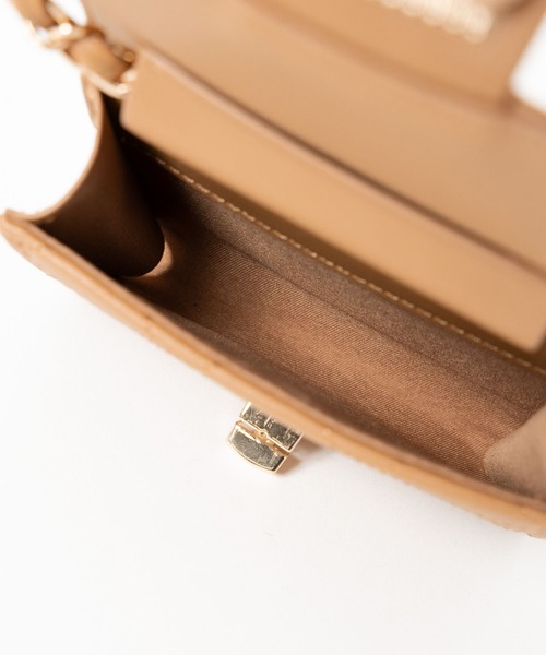 BARNYARDSTORM（バンヤードストーム）の「BARNYARDSTORM / キルティングチェーンミニバッグ（ショルダーバッグ・レディース・ブラック/ベージュ・FREE）」の9枚目の写真