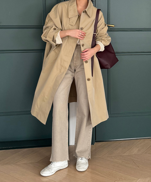 WEB限定/追加》ドルマンスリーブコート（ステンカラーコート）｜SLOBE