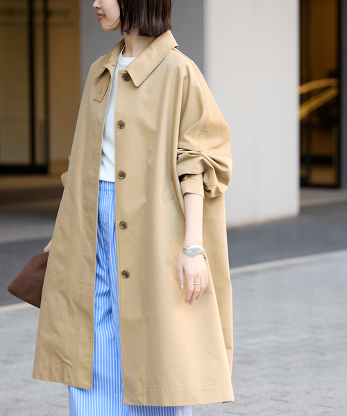 WEB限定/追加》ドルマンスリーブコート（ステンカラーコート）｜SLOBE
