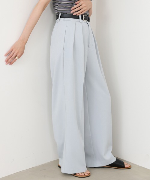 Bab（バブ）の「【サイズ展開あり】ツータックワイドパンツ（その他パンツ・レディース・ライトブルー/ブラック/アイボリー・S/M/L）」の20枚目の写真