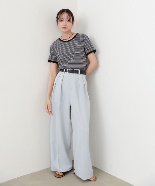 Bab（バブ）の「【サイズ展開あり】ツータックワイドパンツ（その他パンツ・レディース・ライトブルー/ブラック/アイボリー・S/M/L）」の19枚目の写真