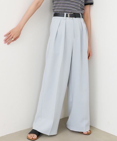 Bab（バブ）の「【サイズ展開あり】ツータックワイドパンツ（その他パンツ・レディース・ライトブルー/ブラック/アイボリー・S/M/L）」の16枚目の写真