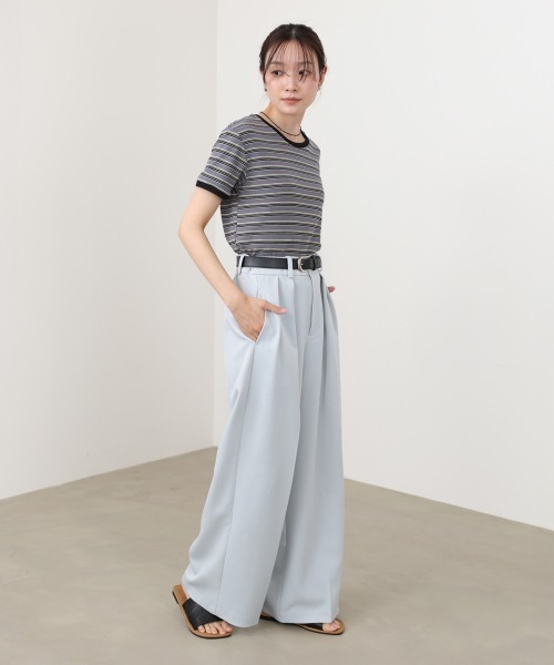 Bab（バブ）の「【サイズ展開あり】ツータックワイドパンツ（その他パンツ・レディース・ライトブルー/ブラック/アイボリー・S/M/L）」の14枚目の写真