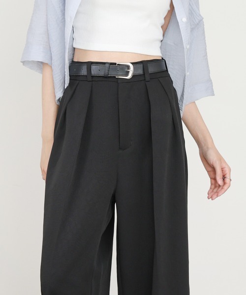 Bab（バブ）の「【サイズ展開あり】ツータックワイドパンツ（その他パンツ・レディース・ライトブルー/ブラック/アイボリー・S/M/L）」の11枚目の写真