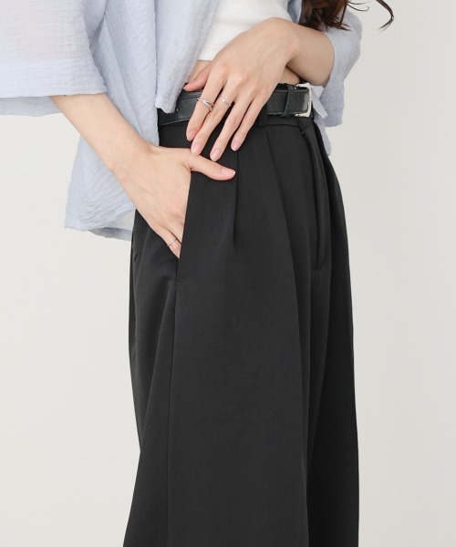 Bab（バブ）の「【サイズ展開あり】ツータックワイドパンツ（その他パンツ・レディース・ライトブルー/ブラック/アイボリー・S/M/L）」の9枚目の写真