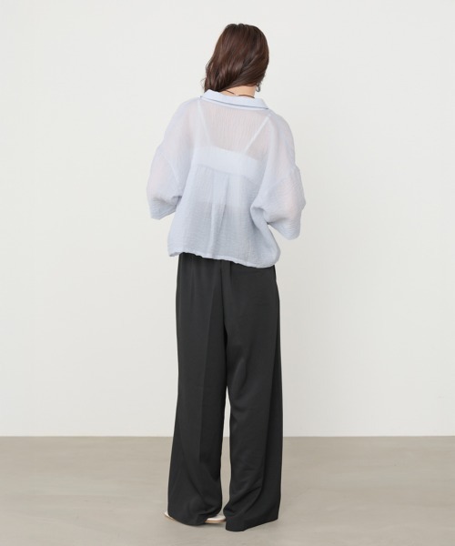 Bab（バブ）の「【サイズ展開あり】ツータックワイドパンツ（その他パンツ・レディース・ライトブルー/ブラック/アイボリー・S/M/L）」の5枚目の写真