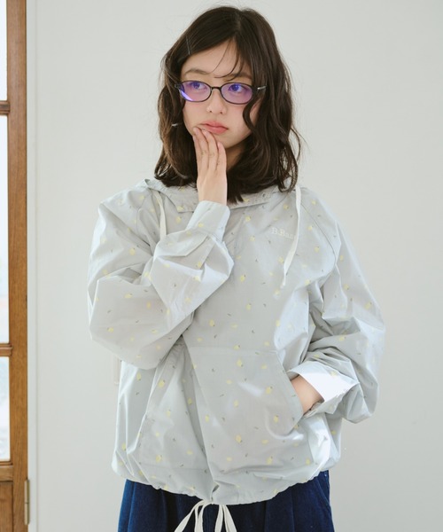BROKEN BASE(ブロークンベース)の「コットンライクアノラック(ブルゾン・メンズ・ネイビー/グレー系/ブルー系・LARGE/MEDIUM/SMALL)」の2枚目の写真