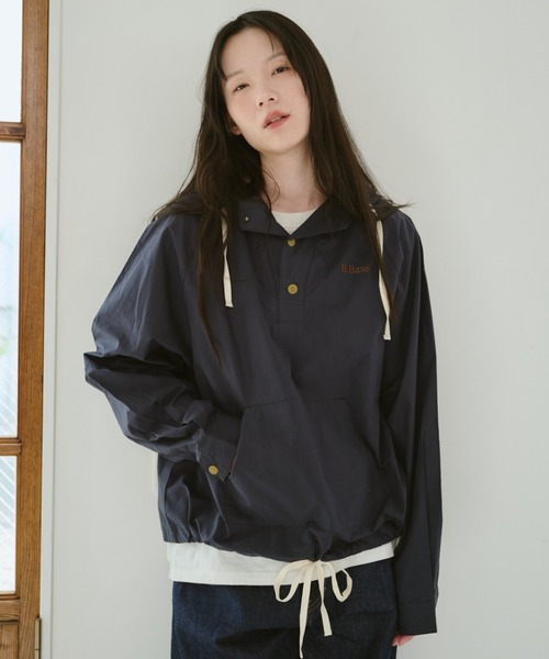 BROKEN BASE(ブロークンベース)の「コットンライクアノラック(ブルゾン・メンズ・ネイビー/グレー系/ブルー系・LARGE/MEDIUM/SMALL)」の3枚目の写真
