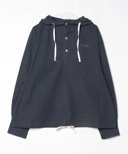 BROKEN BASE(ブロークンベース)の「コットンライクアノラック(ブルゾン・メンズ・ネイビー/グレー系/ブルー系・LARGE/MEDIUM/SMALL)」の9枚目の写真