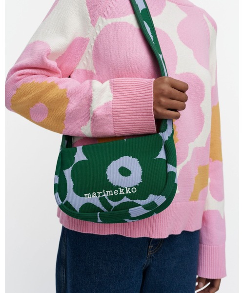 marimekko(マリメッコ)の「【ZOZO限定】Unikko / Knitted Crossbody Shoulderbag(ショルダーバッグ・レディース・モスグリーン・FREE)」の1枚目の写真