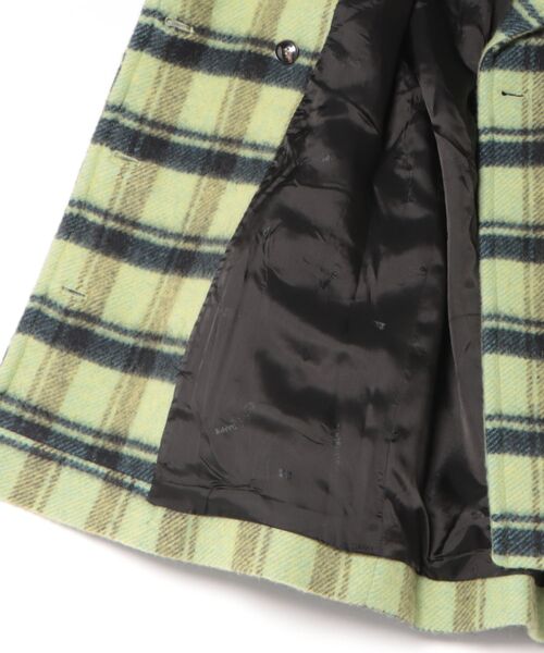 GANNI（ガニー）の「Brushed Wool Check Midi Coat（ブルゾン・レディース・グリーン・34）」の3枚目の写真