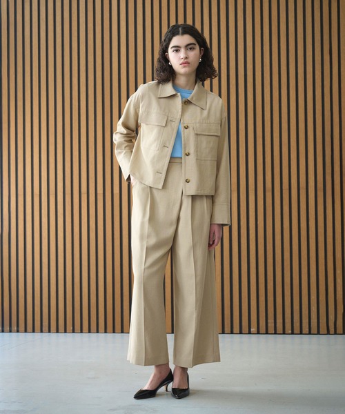 N.O.R.C（ノーク）の「【トリアセリネン】ステンカラーブルゾン（ブルゾン・レディース・ホワイト/ベージュ/ネイビー・フリー）」の18枚目の写真