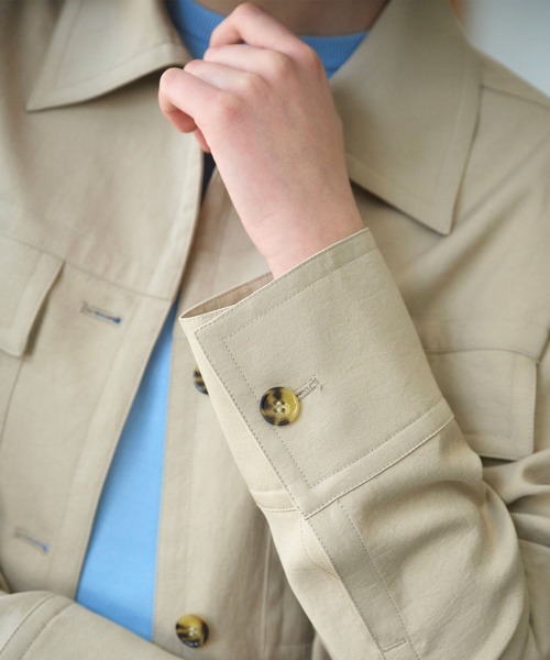 N.O.R.C（ノーク）の「【トリアセリネン】ステンカラーブルゾン（ブルゾン・レディース・ホワイト/ベージュ/ネイビー・フリー）」の21枚目の写真