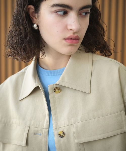 N.O.R.C（ノーク）の「【トリアセリネン】ステンカラーブルゾン（ブルゾン・レディース・ホワイト/ベージュ/ネイビー・フリー）」の20枚目の写真